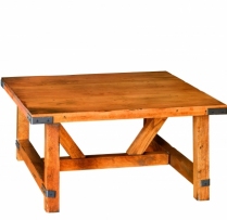 CCC- 445  Olde Farmstead Square Coffe Table w Bands 38"D x 38"L x 19"H