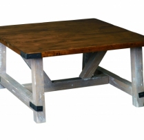 CCC- 445  Olde Farmstead Square Coffe Table w Bands 38"D x 38"L x 19"H