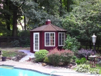 12' x 14' Oval Wood Cabana