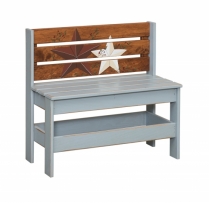 K-1300 Garden Bench-Flag 32.5wx15.5dx31h