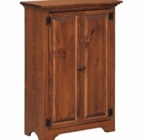 J-223 Small Bookcase with Solid Doors 31wx14dx44h