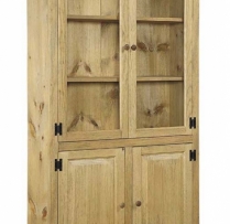 J-92 Large Bookcase with Glass 40wx14dx72h