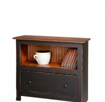 VIN-19-A-1 3' Bookcase with 1 Drawer 36wx32hx14d