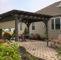 14x16 Pergola w/ Curtain