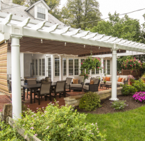 16x32 Pergola w/ Canopy and Curtains