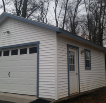 18x20 with 1 Garage Door with Glass, Vinyl Siding