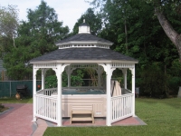 12' Vinyl Octagon Gazebo Hot Tub