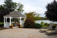 14' Vinyl Octagon Gazebo with Lakeview