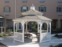 14' Vinyl Octagon Gazebo with No Floor