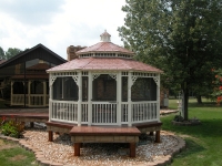 16' Vinyl Octagon Gazebo with Screen