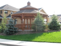 20' Canyon Brown Wood Octagon Gazebo