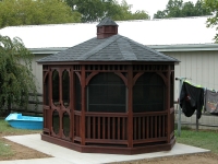 10' x 14' Oval Wood Gazebo with Windows