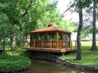 12' x 16' Rectangle Wood Gazebo with Deck