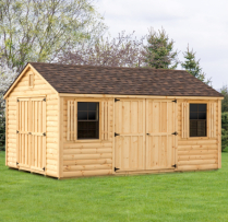 12x16-A-Frame-With-Log-Siding