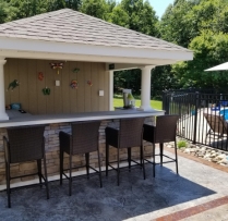 10x14 Siesta with custom stone front