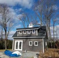 18x24 12 Pitch 2 Story A-Frame 1 Extra Set of Doors 2 16' House Dormers Lapp Sididing Raised Walls Hay Hood Upgrade Doors with 15 Lite Windows 4 24x36 Windows with Trim