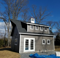 18x24 12 Pitch 2 Story A-Frame 1 Extra Set of Doors 2 16' House Dormers Lapp Sididing Raised Walls Hay Hood Upgrade Doors with 15 Lite Windows 4 24x36 Windows with Trim
