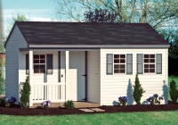 10' x 16' Traditional  A-Frame Shed with Porch