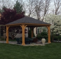 12x16 wood pavilion w 8x8 posts