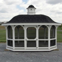 10 x 16 Vinyl Oval Gazebo